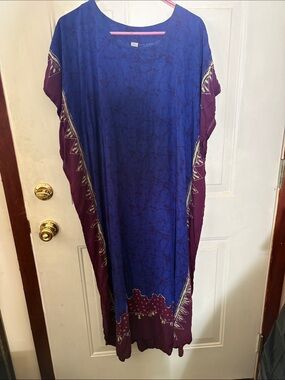 Cost Plus World Market Indigo & Plum Rayon Tunic